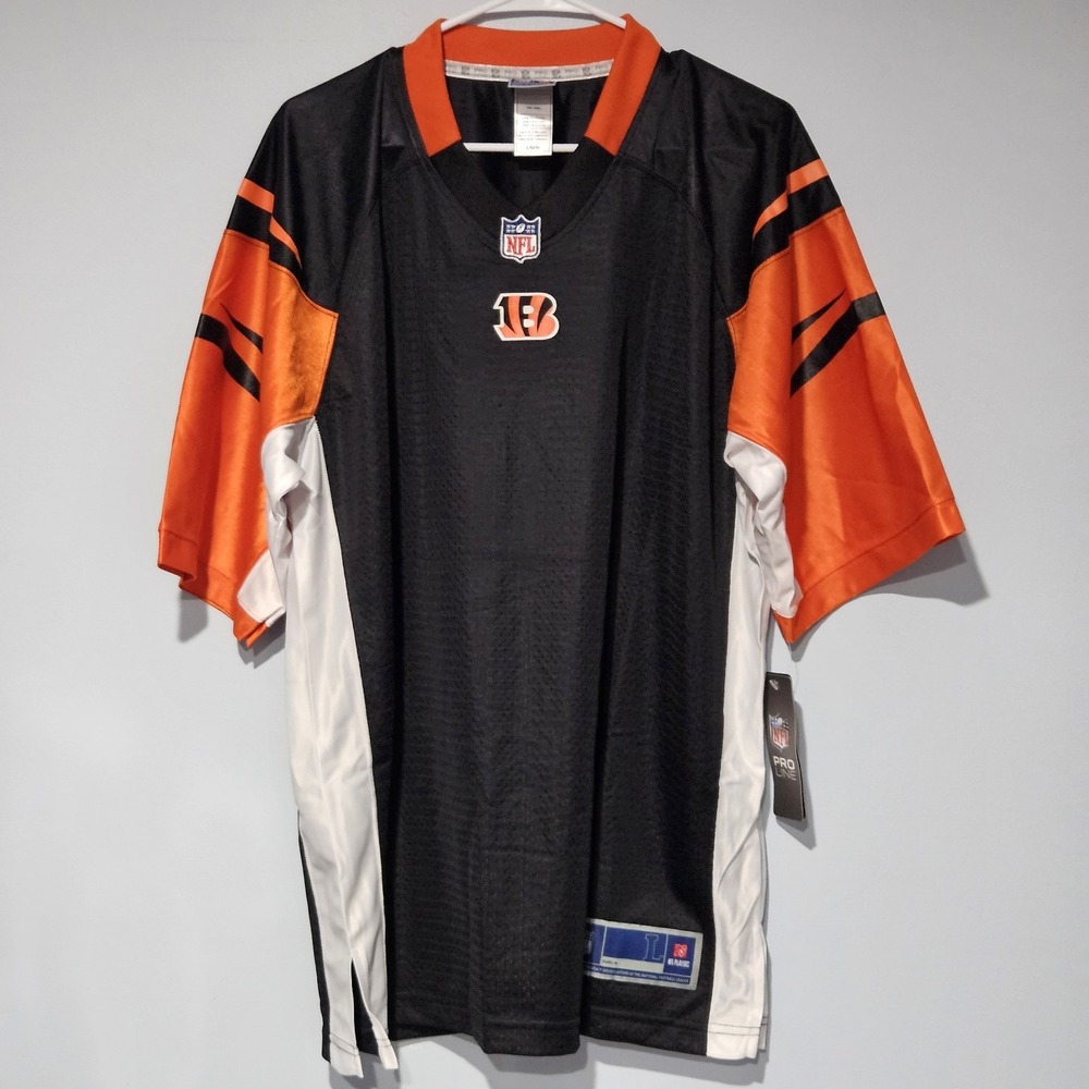 Pro Line Cincinnati Bengals Men's Blank Jersey Size L Black Orange